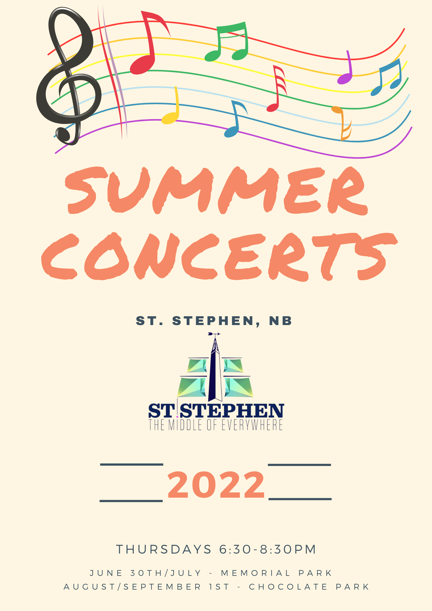 Summer Concert Series 2022 St. Stephen, New Brunswick